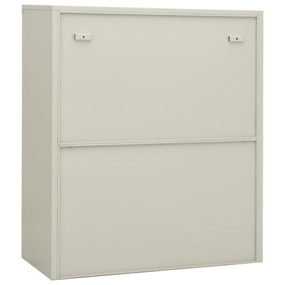 Büroschrank Hellgrau 90x40x105 cm Stahl - Pazzar.ch