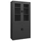 Büroschrank Anthrazit 90x40x180 cm Stahl