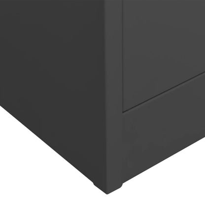 Büroschrank Anthrazit 90x40x180 cm Stahl - Pazzar.ch