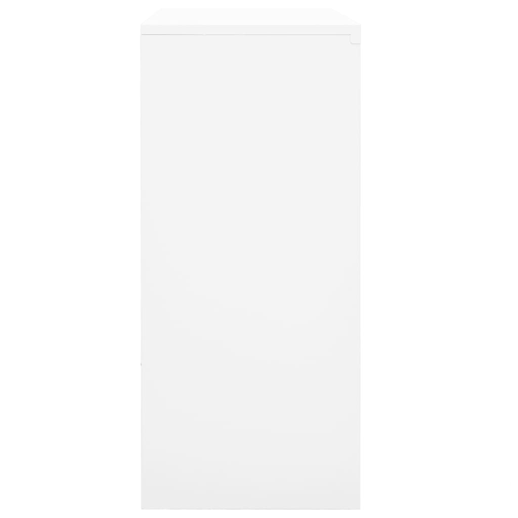 Büroschrank mit Schiebetür Weiß 90x40x90 cm Stahl - Pazzar.ch