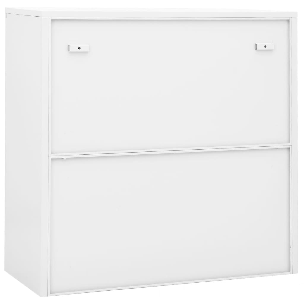 Büroschrank mit Schiebetür Weiß 90x40x90 cm Stahl - Pazzar.ch