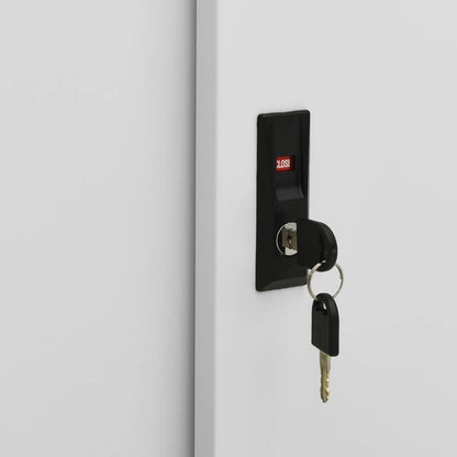 Büroschrank mit Schiebetür Hellgrau 90x40x90 cm Stahl - Pazzar.ch