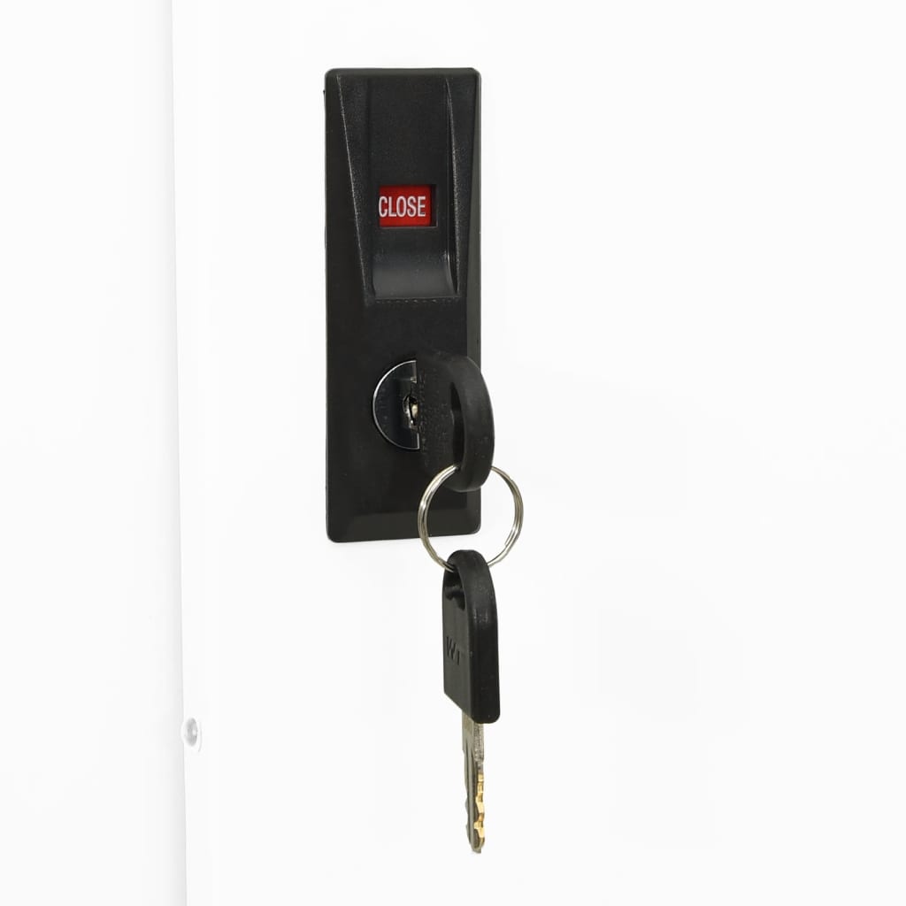 Büroschrank mit Schiebetür Weiß 90x40x180 cm Stahl - Pazzar.ch