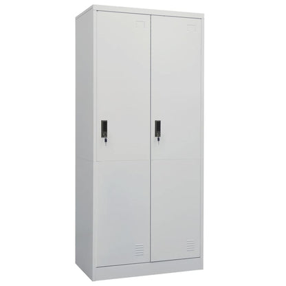 Kleiderschrank Hellgrau 80x50x180 cm Stahl - Pazzar.ch