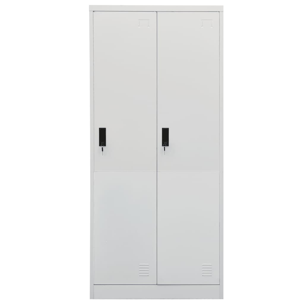 Kleiderschrank Hellgrau 80x50x180 cm Stahl - Pazzar.ch