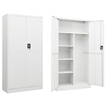 Schließfachschrank Weiß 90x40x180 cm Stahl - Pazzar.ch