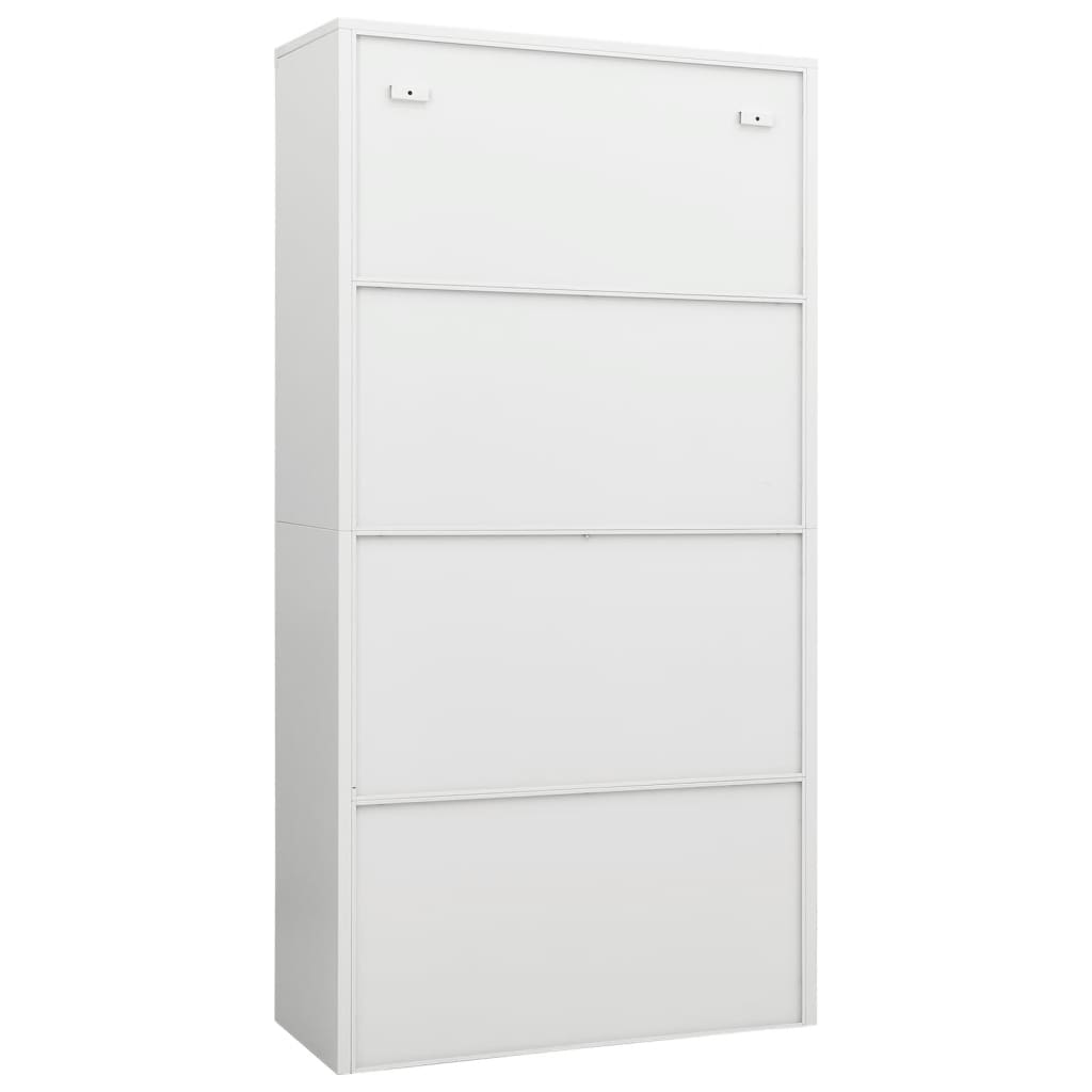 Schließfachschrank Weiß 90x40x180 cm Stahl - Pazzar.ch