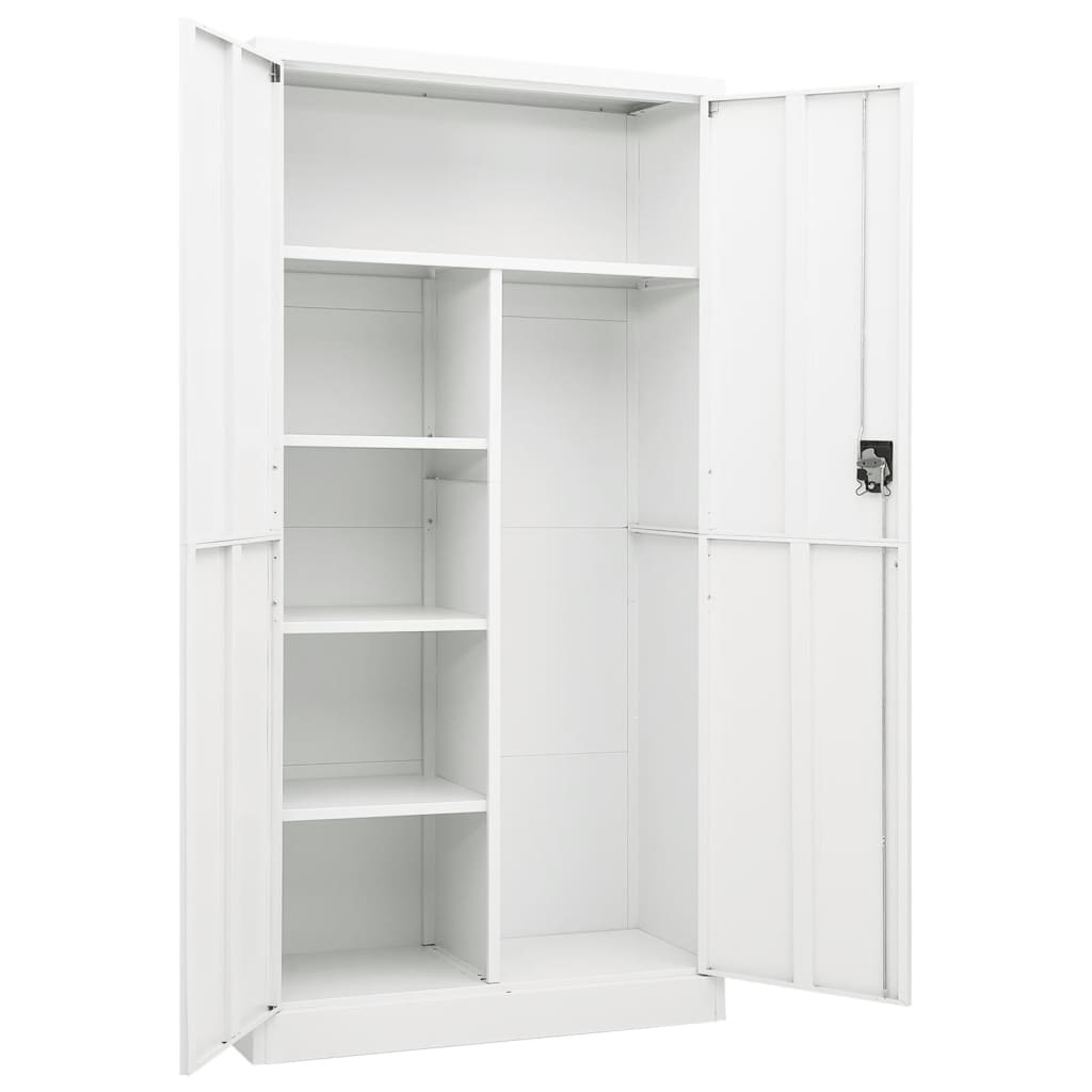 Schließfachschrank Weiß 90x40x180 cm Stahl - Pazzar.ch