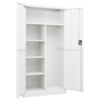 Schließfachschrank Weiß 90x40x180 cm Stahl - Pazzar.ch