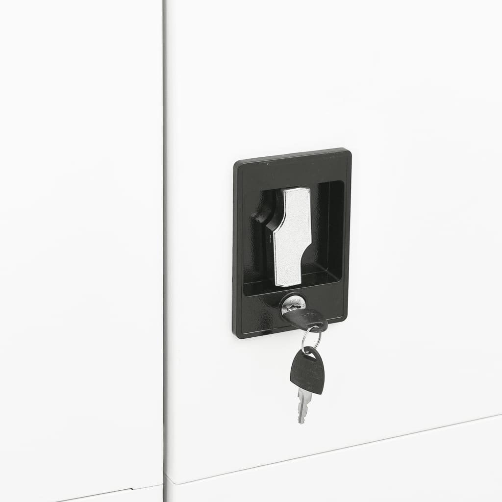 Schließfachschrank Weiß 90x40x180 cm Stahl - Pazzar.ch