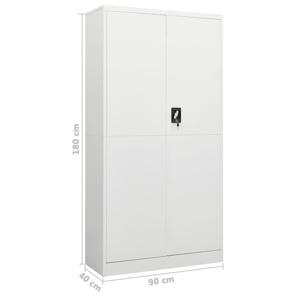 Schließfachschrank Weiß 90x40x180 cm Stahl - Pazzar.ch