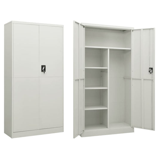 Schließfachschrank Hellgrau 90x40x180 cm Stahl - Pazzar.ch