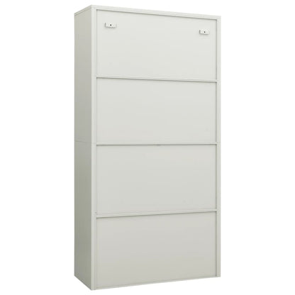 Schließfachschrank Hellgrau 90x40x180 cm Stahl - Pazzar.ch