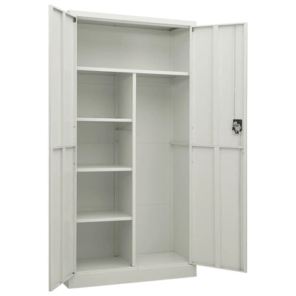 Schließfachschrank Hellgrau 90x40x180 cm Stahl - Pazzar.ch