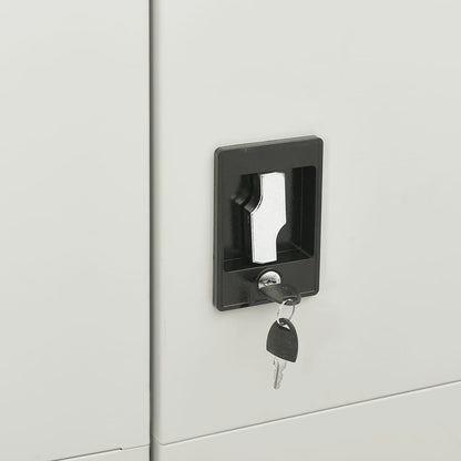 Schließfachschrank Hellgrau 90x40x180 cm Stahl - Pazzar.ch