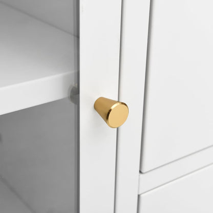 Sideboard Weiß 75x35x70 cm Stahl und Hartglas - Pazzar.ch
