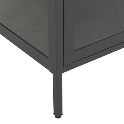 Vitrine Anthrazit 90x40x180 cm Stahl und Gehärtetes Glas - Pazzar.ch
