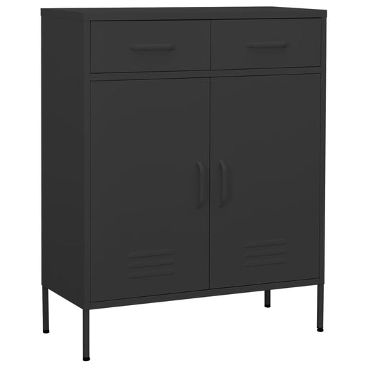 Lagerschrank Anthrazit 80x35x101,5 cm Stahl - Pazzar.ch