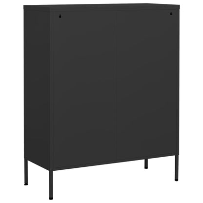 Lagerschrank Anthrazit 80x35x101,5 cm Stahl - Pazzar.ch