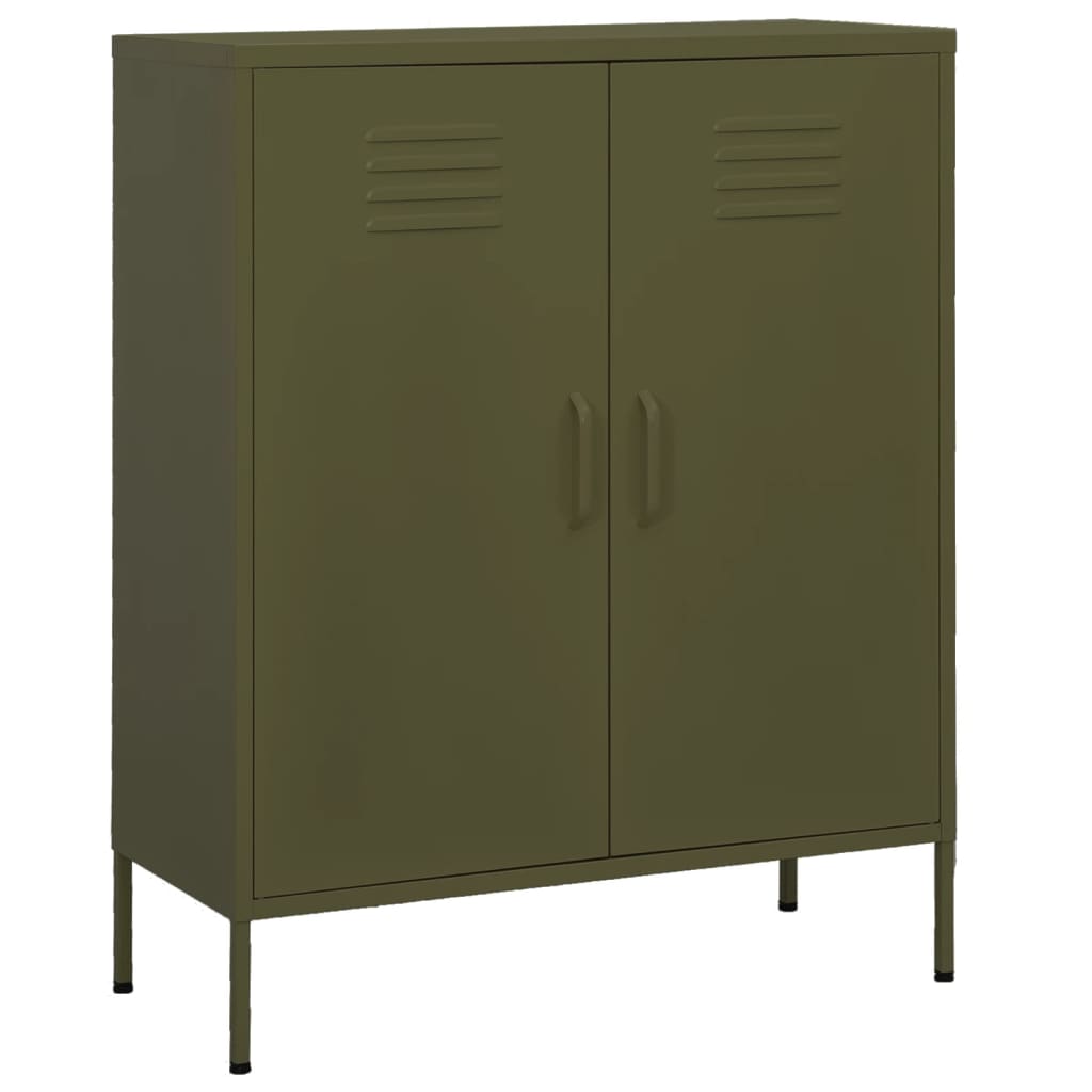 Lagerschrank Olivgrün 80x35x101,5 cm Stahl - Pazzar.ch