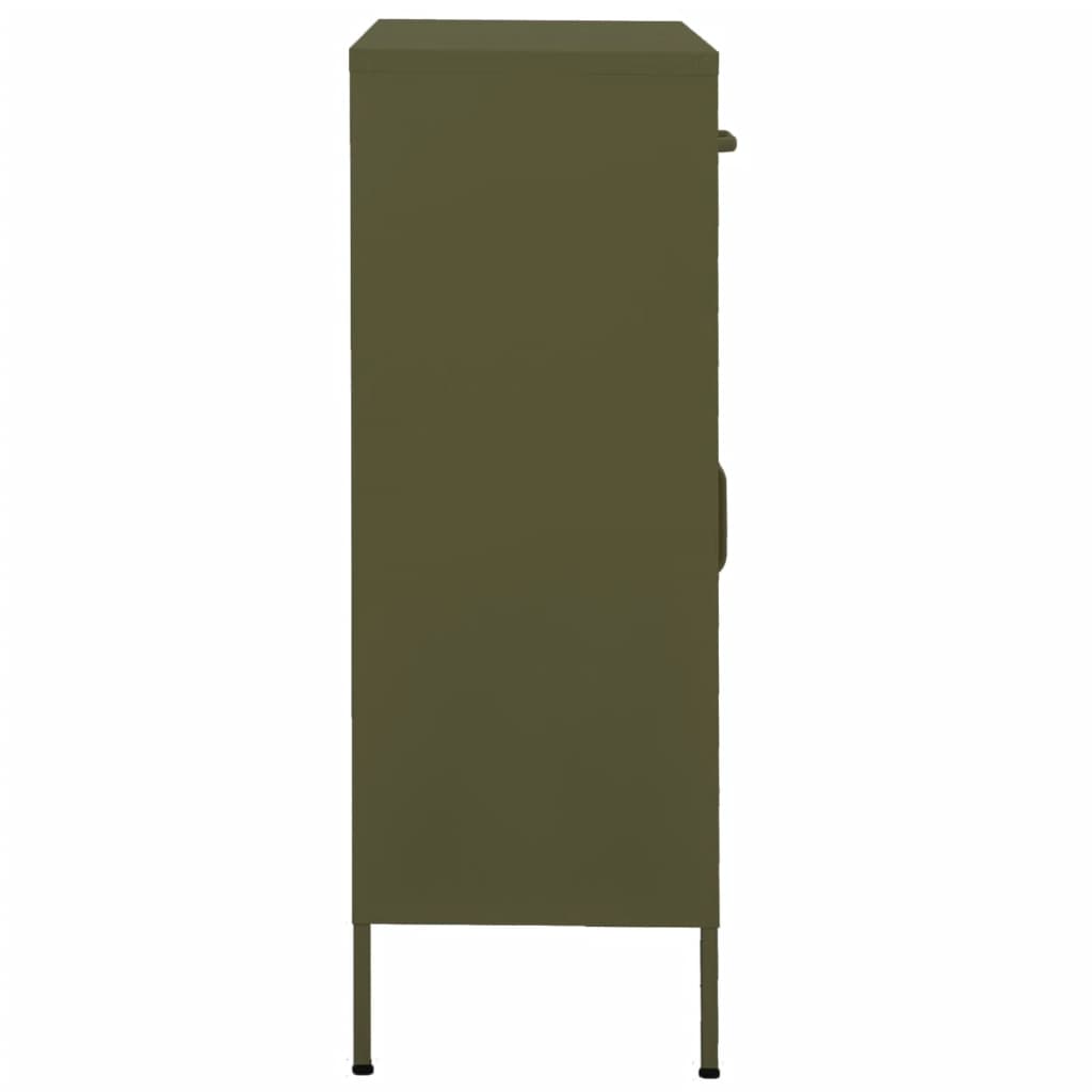 Lagerschrank Olivgrün 80x35x101,5 cm Stahl - Pazzar.ch