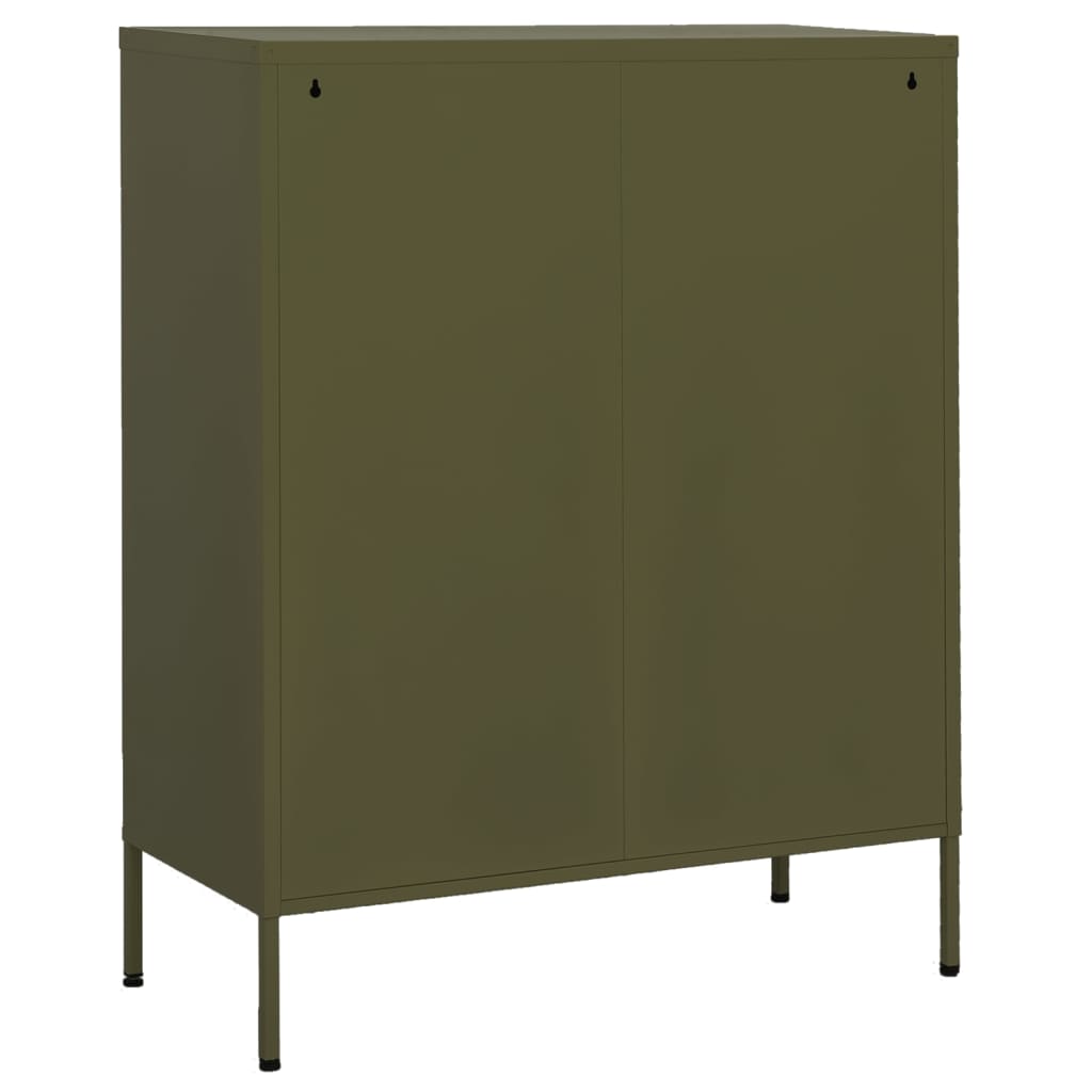 Lagerschrank Olivgrün 80x35x101,5 cm Stahl - Pazzar.ch