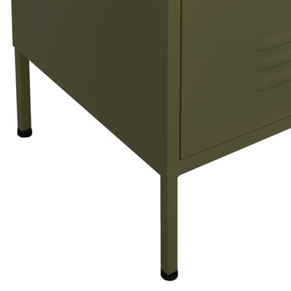 Lagerschrank Olivgrün 80x35x101,5 cm Stahl - Pazzar.ch