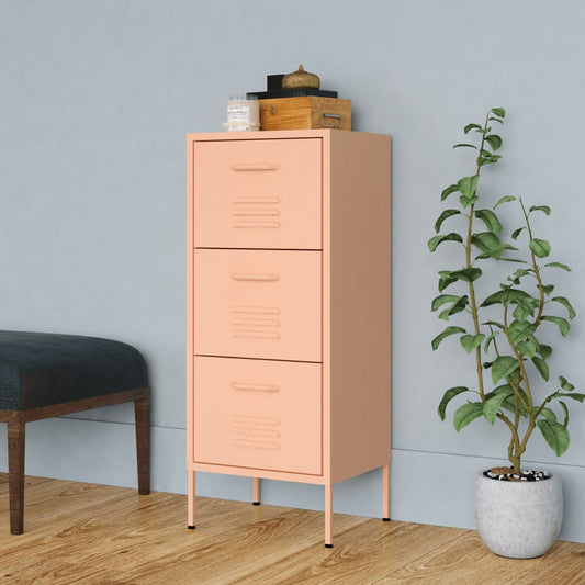 Lagerschrank Rosa 42,5x35x101,5 cm Stahl - Pazzar.ch