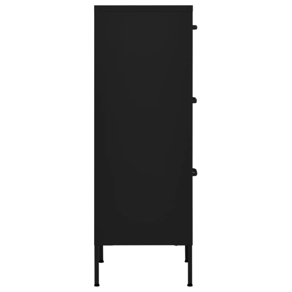 Lagerschrank Schwarz 42,5x35x101,5 cm Stahl - Pazzar.ch