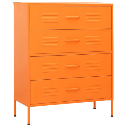 Kommode Orange 80x35x101,5 cm Stahl - Pazzar.ch