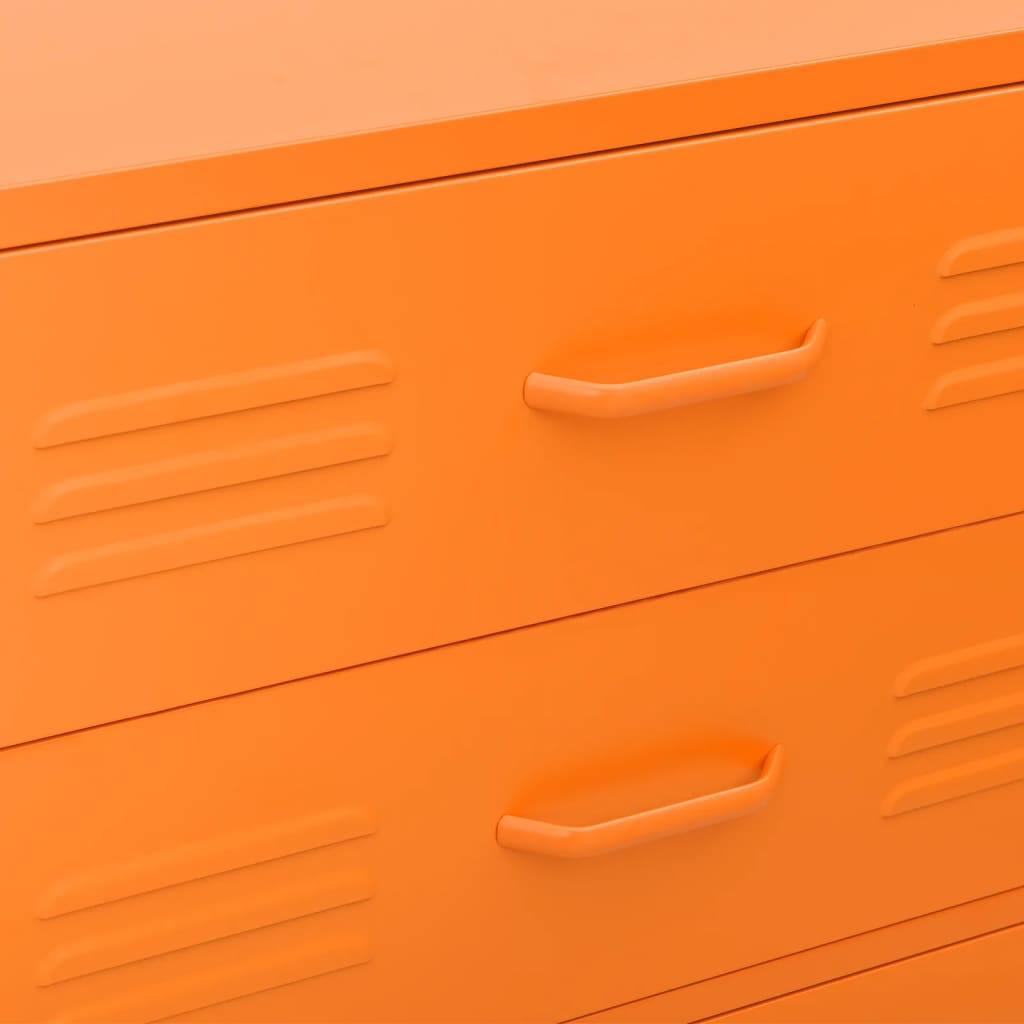 Kommode Orange 80x35x101,5 cm Stahl - Pazzar.ch