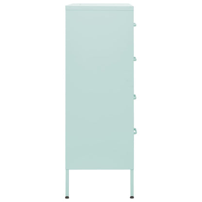 Kommode Minzgrün 80x35x101,5 cm Stahl - Pazzar.ch