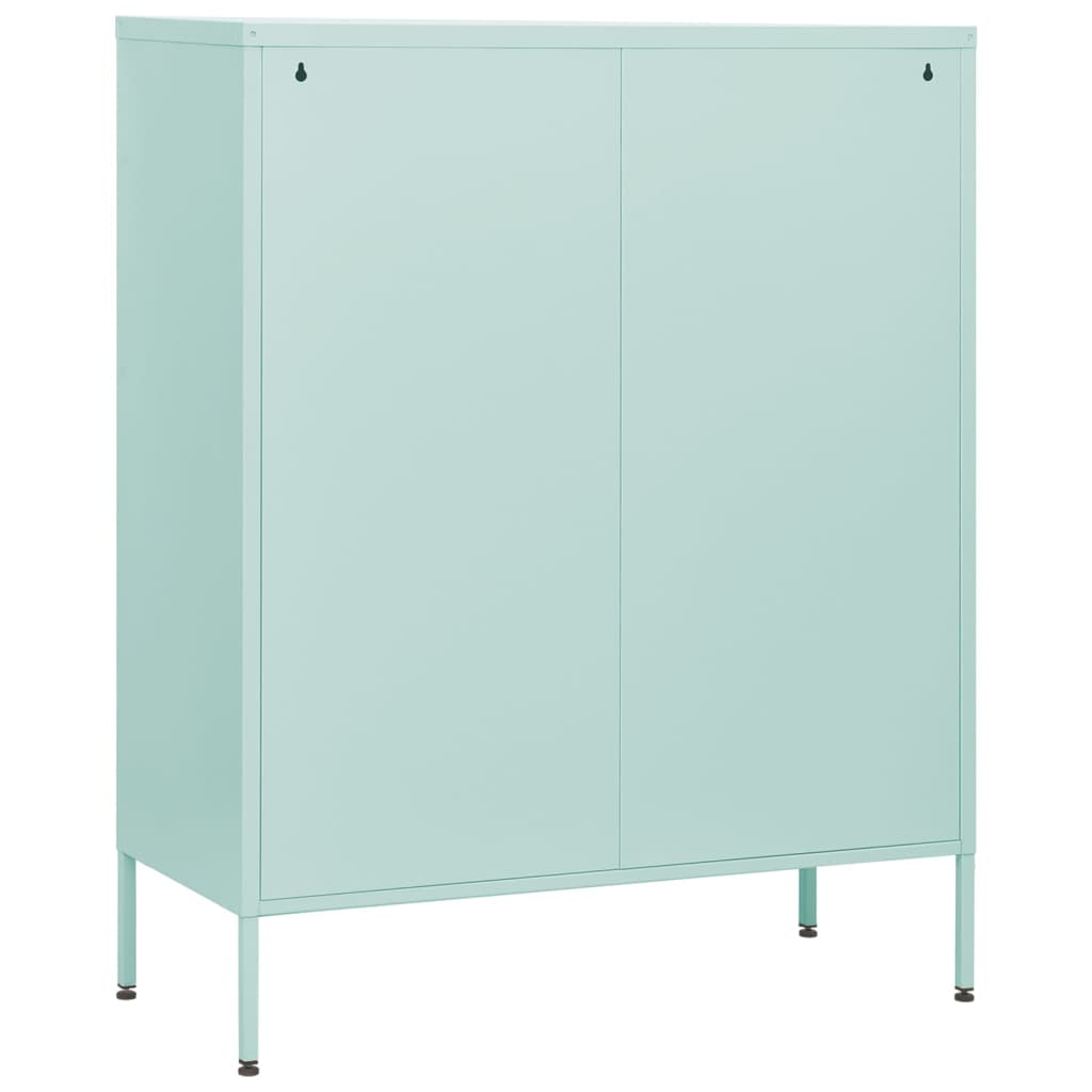 Kommode Minzgrün 80x35x101,5 cm Stahl - Pazzar.ch