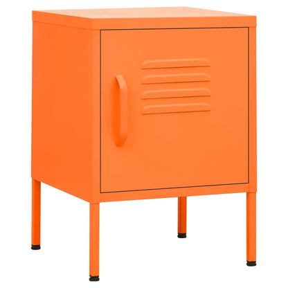 Nachttisch Orange 35x35x51 cm Stahl - Pazzar.ch