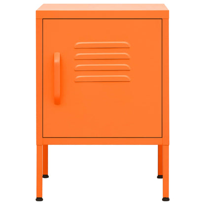 Nachttisch Orange 35x35x51 cm Stahl - Pazzar.ch