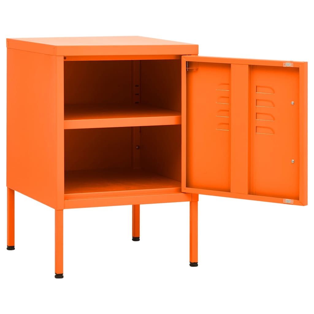 Nachttisch Orange 35x35x51 cm Stahl - Pazzar.ch
