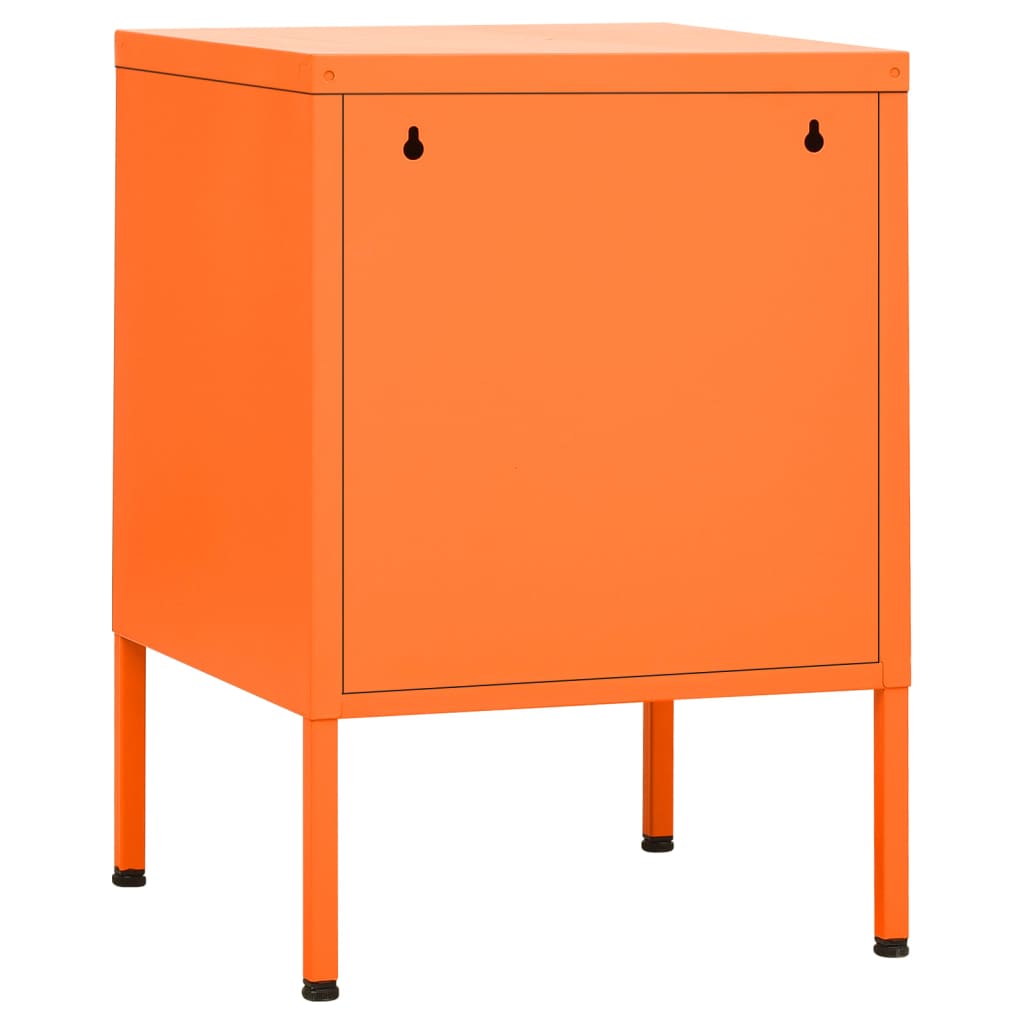 Nachttisch Orange 35x35x51 cm Stahl - Pazzar.ch