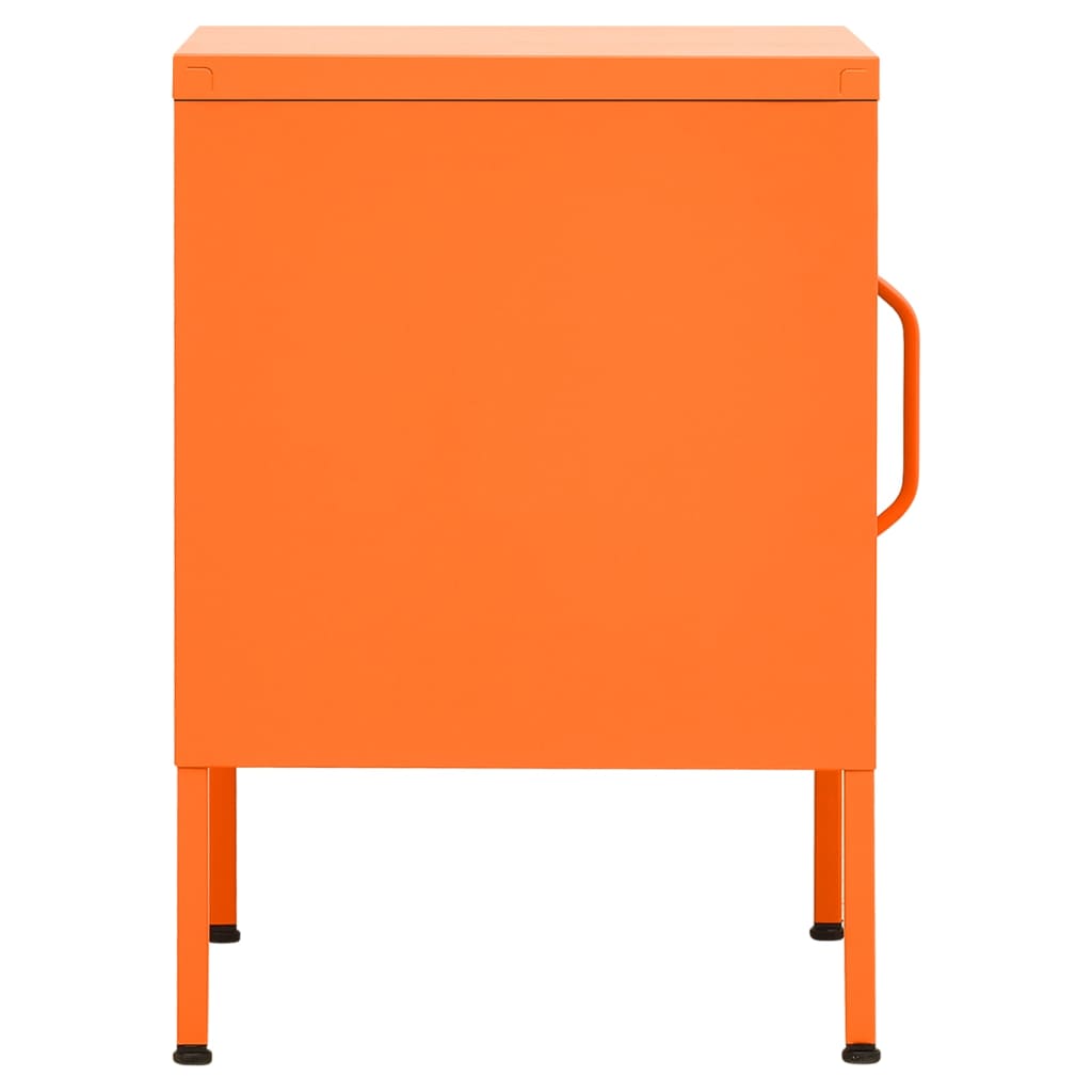 Nachttisch Orange 35x35x51 cm Stahl - Pazzar.ch