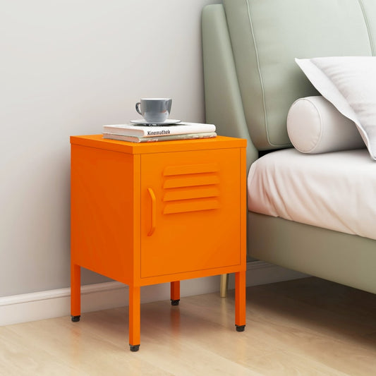 Nachttisch Orange 35x35x51 cm Stahl - Pazzar.ch