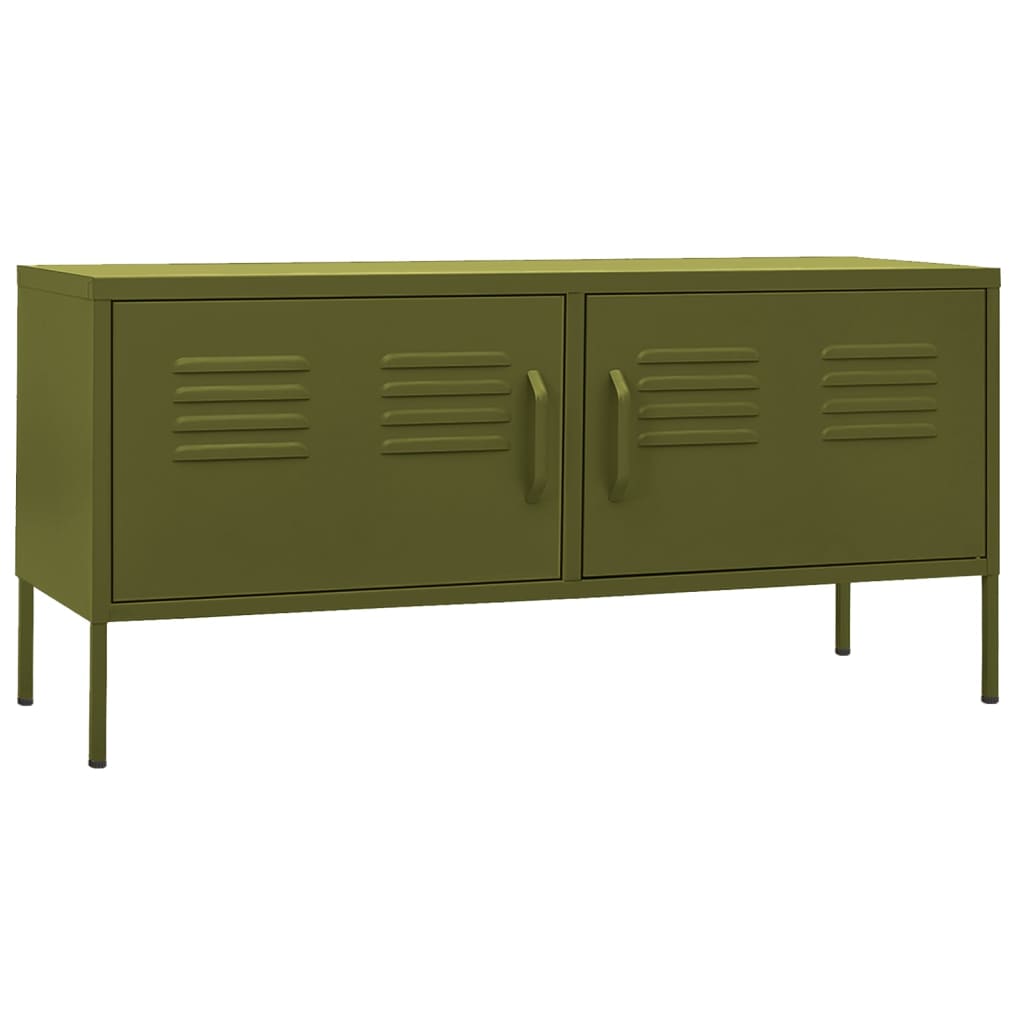 TV-Schrank Olivgrün 105x35x50 cm Stahl - Pazzar.ch
