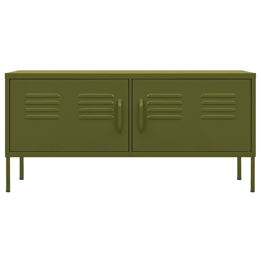 TV-Schrank Olivgrün 105x35x50 cm Stahl - Pazzar.ch