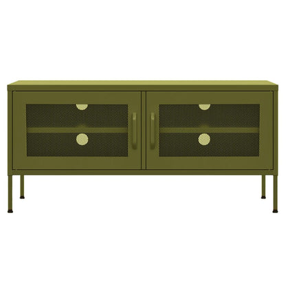 TV-Schrank Olivgrün 105x35x50 cm Stahl - Pazzar.ch