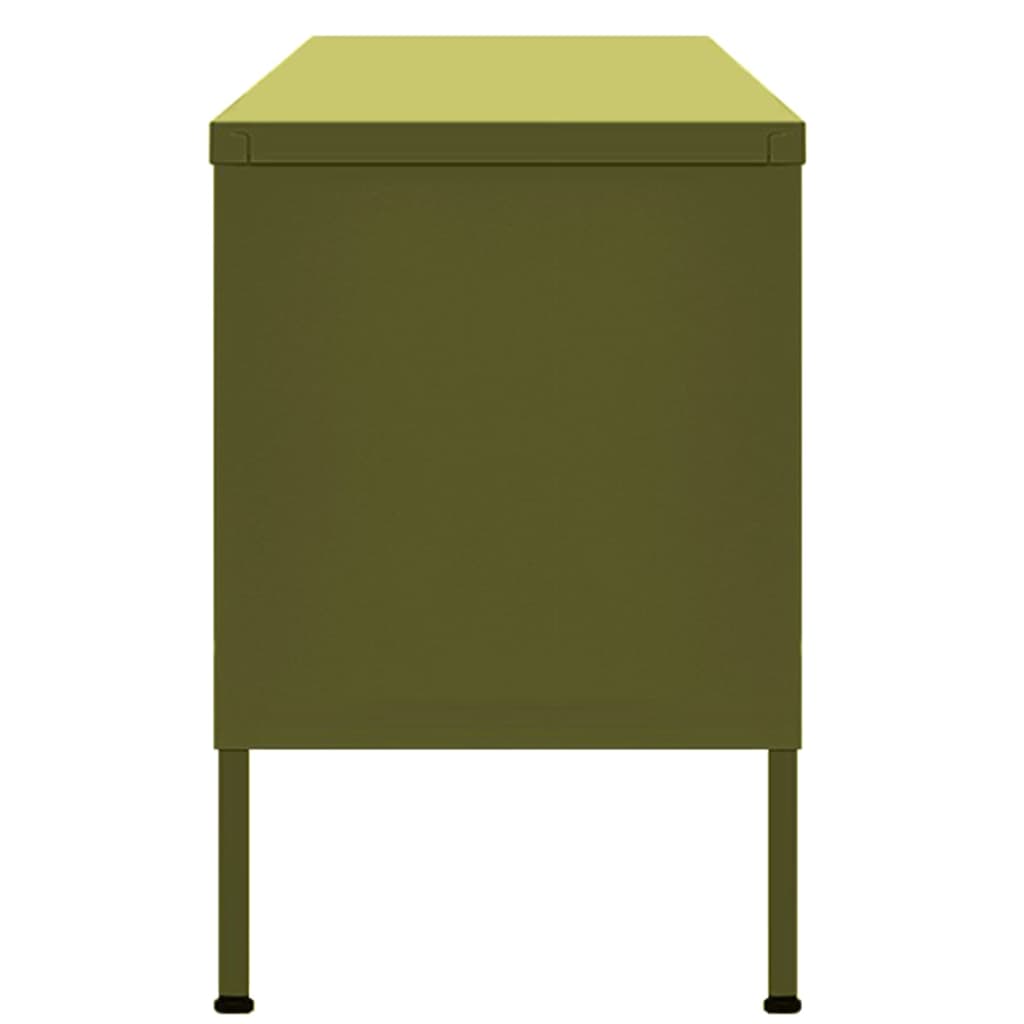 TV-Schrank Olivgrün 105x35x50 cm Stahl - Pazzar.ch