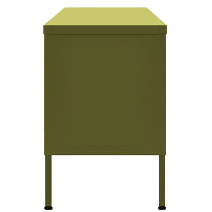 TV-Schrank Olivgrün 105x35x50 cm Stahl - Pazzar.ch