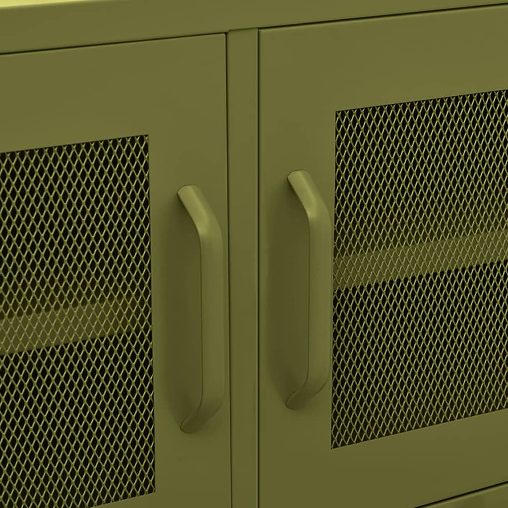 TV-Schrank Olivgrün 105x35x50 cm Stahl - Pazzar.ch