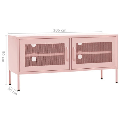TV-Schrank Rosa 105x35x50 cm Stahl - Pazzar.ch