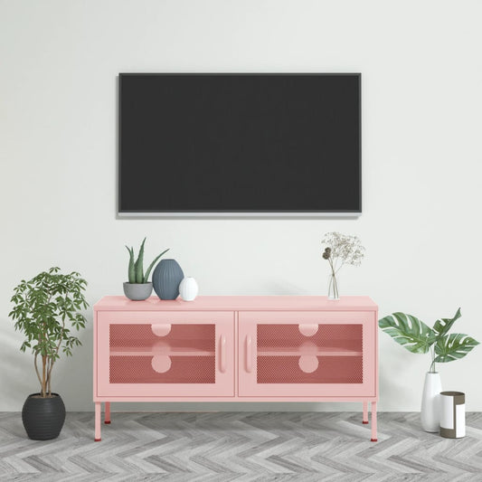 TV-Schrank Rosa 105x35x50 cm Stahl - Pazzar.ch