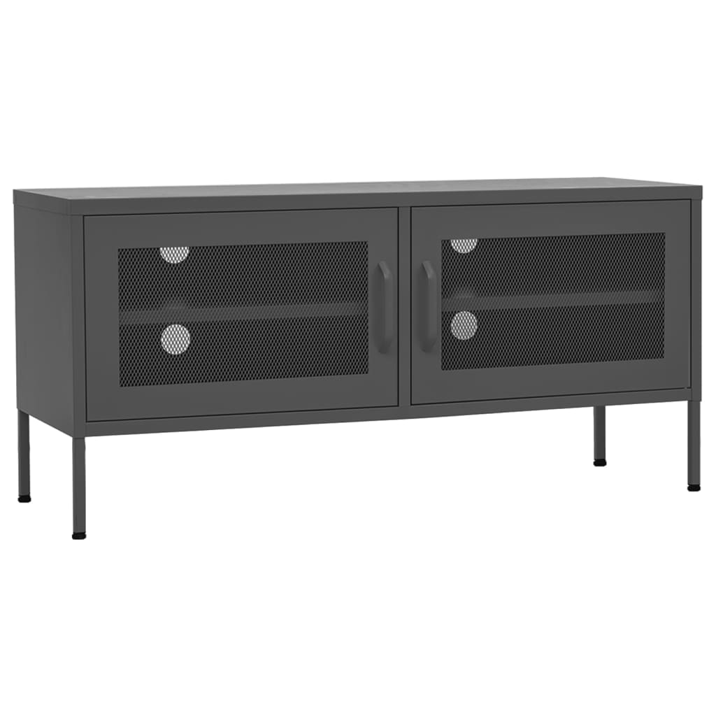 TV-Schrank Anthrazit 105x35x50 cm Stahl - Pazzar.ch