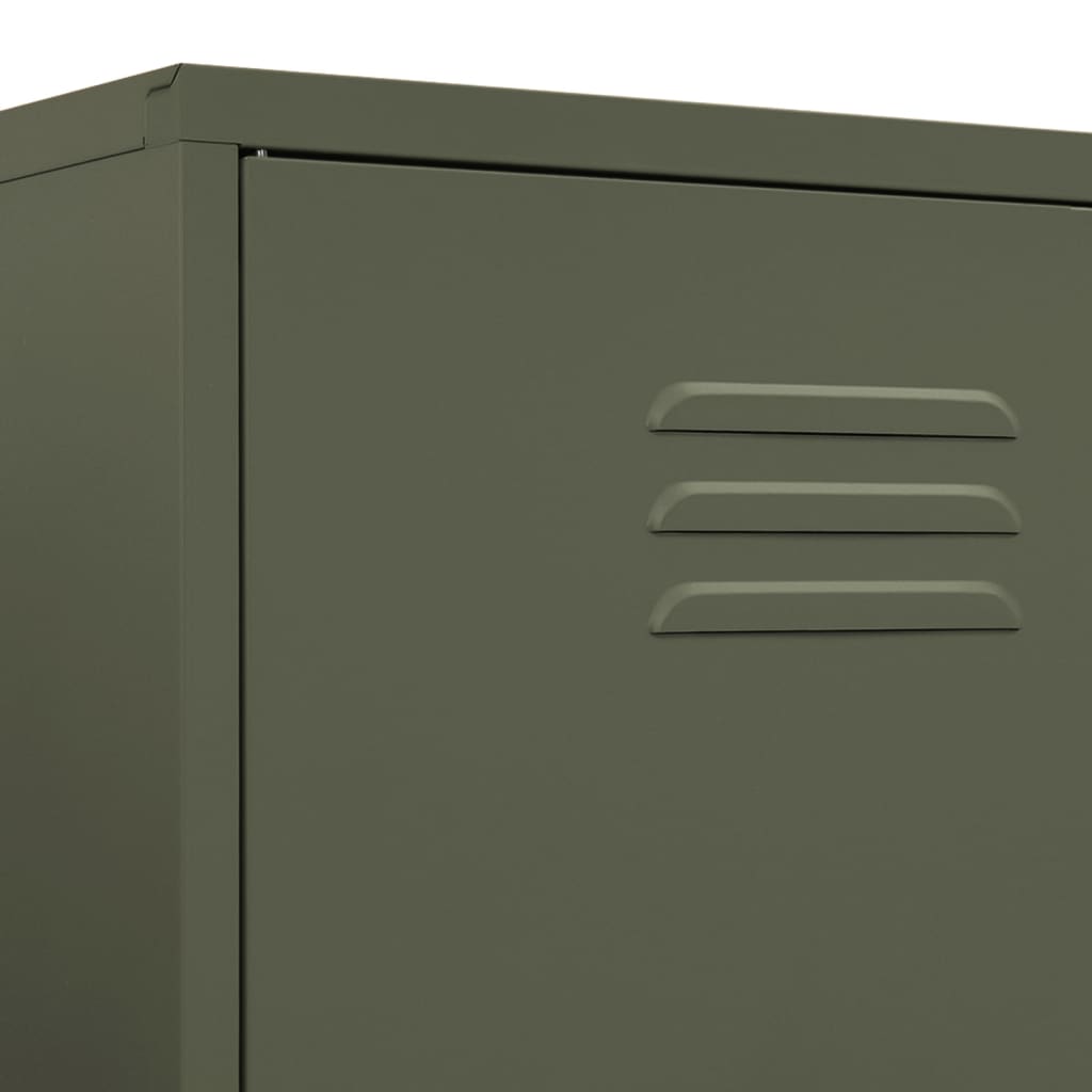 Kleiderschrank Olivgrün 90x50x180 cm Stahl - Pazzar.ch