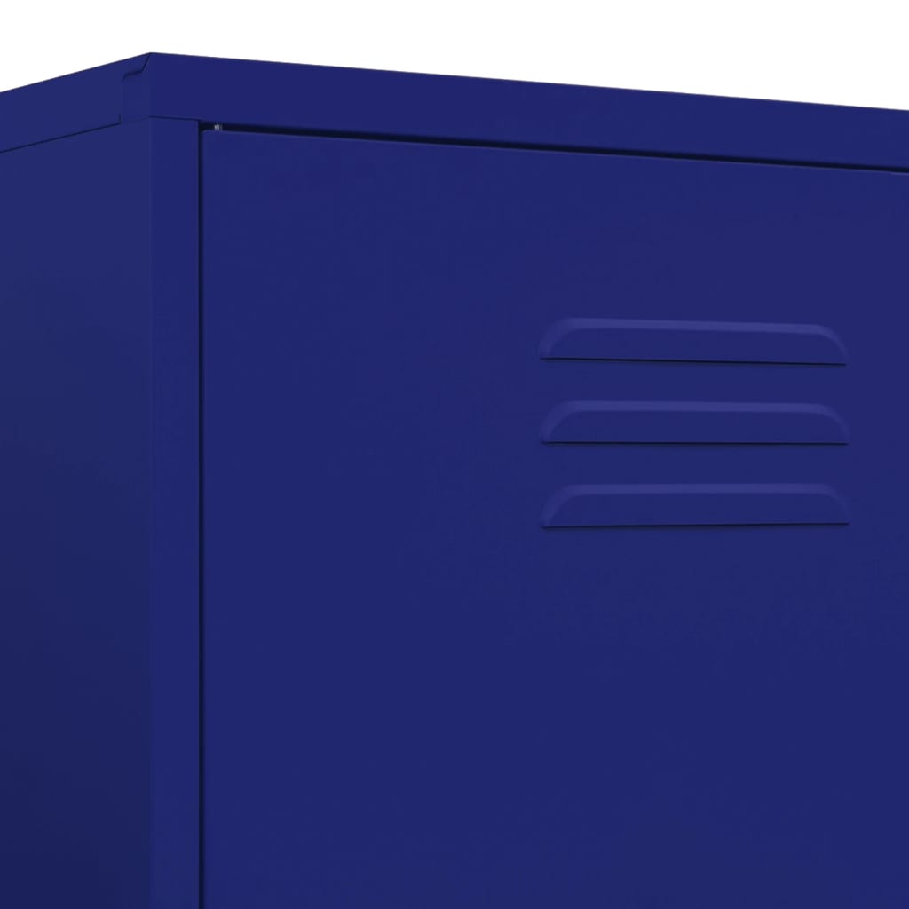 Kleiderschrank Marineblau 90x50x180 cm Stahl - Pazzar.ch